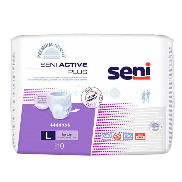 SENI ACTIVE Plus Pants Large - 10pc