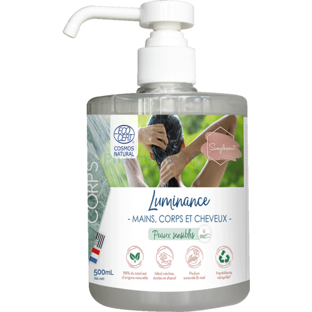 LUMINANCE savon corps et cheveux peaux sensibles > 2mois - 500ml