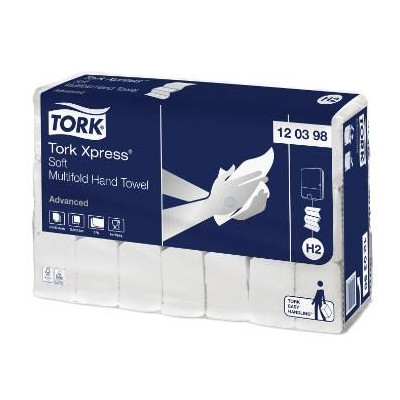 Essuie-mains TORK Xpress H2 interfoliés 2plis 25.5x21.2cm - 21x180pc