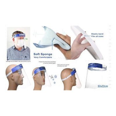 Visière fixe pour protection faciale - 1pc