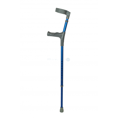Elleboogkruk dubbel verstelbaar blauw metallic - 2st