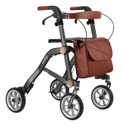 Rollator MOBIO TRIVE grijs - 4 wielen - opvouwbaar
