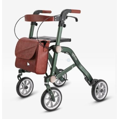 Rollator MOBIO TRIVE olijfgroen 4 wielen opvouwbaar