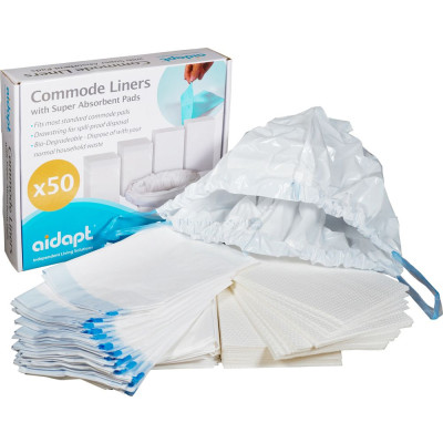 Emmer-/bedpanbeschermer met absorberende pads - 50st