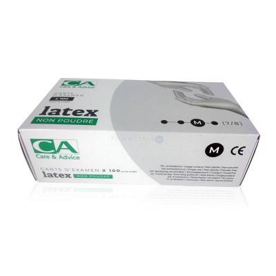 Gants latex CA NS non poudrés Medium - 100pc
