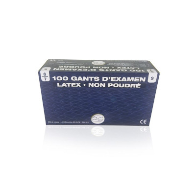 Gants latex CA NS non poudrés Small - 100pc