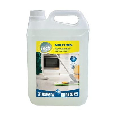 MULTI DES Nettoyant désinfectant sols et surfaces - 5L
