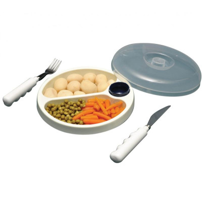 Assiette Thermo avec couvercle 22cm .. (1pce)