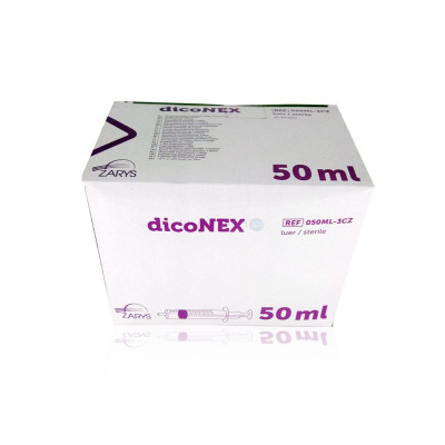 Seringues ZARYS dicoNEX 50ml sans latex /25pc