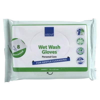 Gant de toilette Jetable Humide ABENA - 8pc