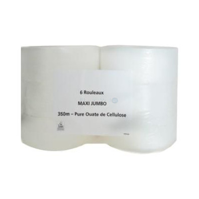 Papier toilette MAXI JUMBO 2plis 350m 100% cell. - 6rl