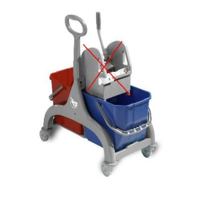 Chariot de nett. TECHLINE sans presse 2x15L - 1pc