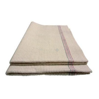 Torchon coton viscose couturé blanc 60x90cm - 1pc