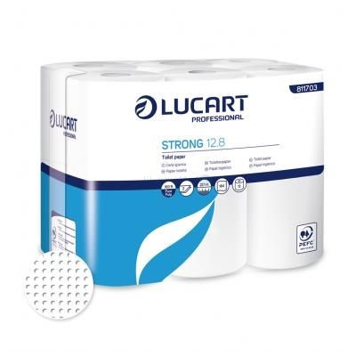 Papier hygiénique blanc 2plis Lucart Strong - 96 rlx