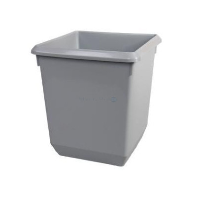 Poubelle à papier carrée gris 21L - 1pc