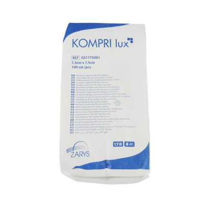 Compresses de gaze NS ZARYS 7,5x7,5cm /100pc