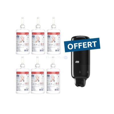 Pack 1 TORK 6 x 1L gel + 1 dis. blanc gratuit