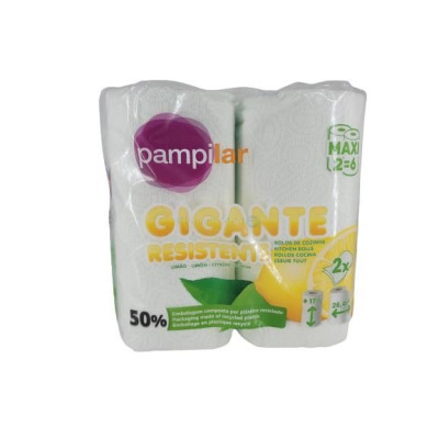 PAMPILAR Essuie tout maxi 2 plis parfum citron - 2rlx