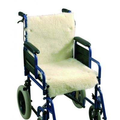 Peau de mouton pour fauteuil roulant - dossier et assise