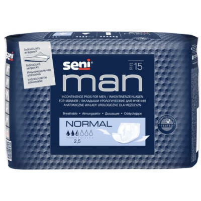 SENI MAN Protection Homme - Normal 2.5g - 15pc