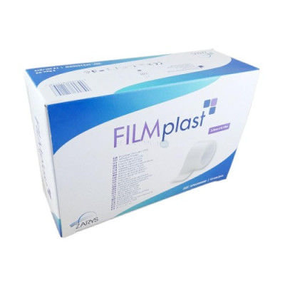 FILMplast sparadrap plastique perforé 1,25cmx9,14m - 24rlx