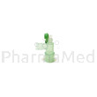 Raccord coudé fixe 22M/15F-15M + prise luer lock avec capuc