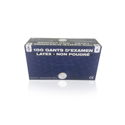 Gants latex Non stériles et non poudrés - Small - 100pc