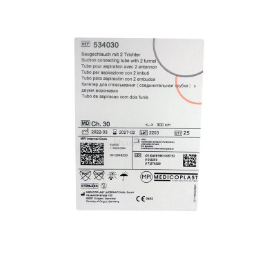 Tuyaux aspirateur mucositées CH30 300cm(25pc)