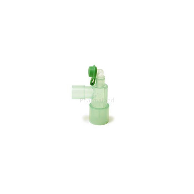 Raccord coudé fixe 22M/15F-15M + prise luer lock avec capuc