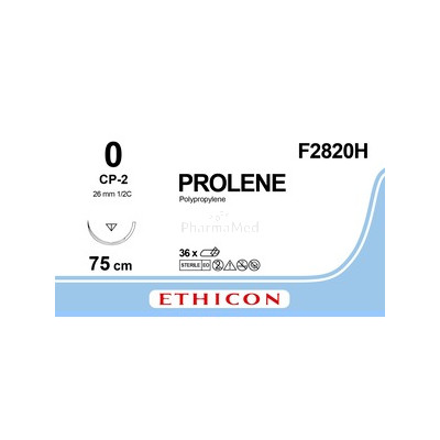 PROLENE USP0 F2820H CP-2 75cm Bleu - 36fils