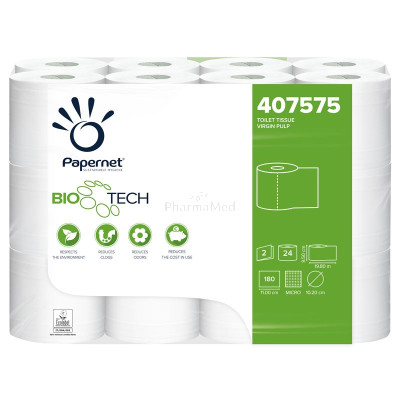 Papier toilette actif BIOTECH 180coupons 2plis - 1 rouleau