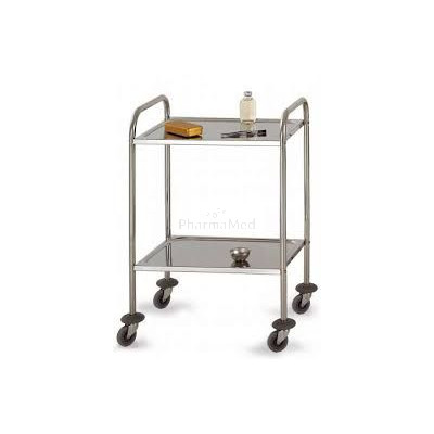 Guéridon inox 2 plateaux Agencinox 441 60x40cm
