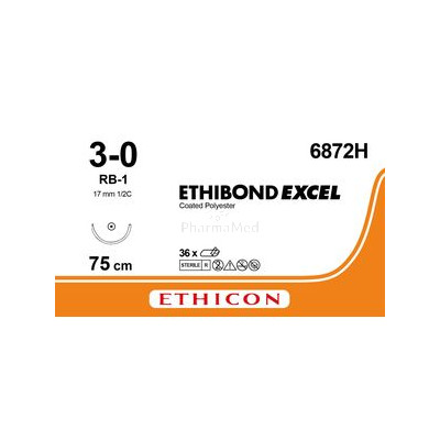 ETHIBOND EXCEL 3/0 6872H RB-1 75cm - 36fils