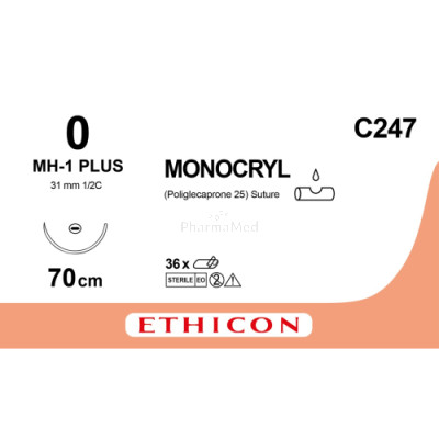 MONOCRYL 0 MH-1 Plus 70cm - 36fils