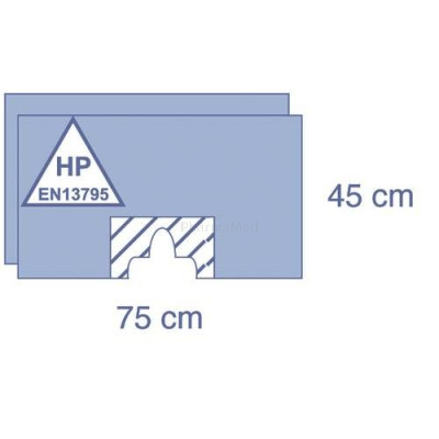 Champ de soins adhésifs MEDLINE arciformes 75x45cm - 160pc