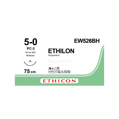 ETHILON 5/0 Black PC-3 75cm EW526BH 36 draden