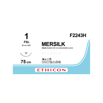 MERSILK 1 F2243H black FSL 30mm 75cm - 36fils