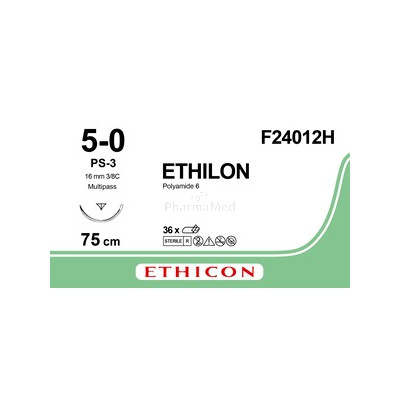 ETHILON 5/0 PS-3 3/8 16mm F24012H 75cm - 36draden