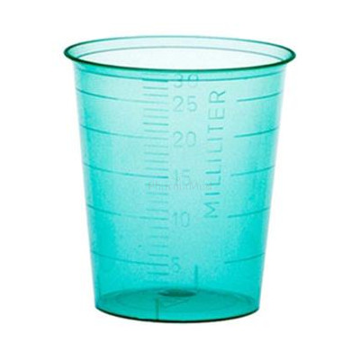 Medicatiecup 30ml hoog/smal - Groen - 60x80st