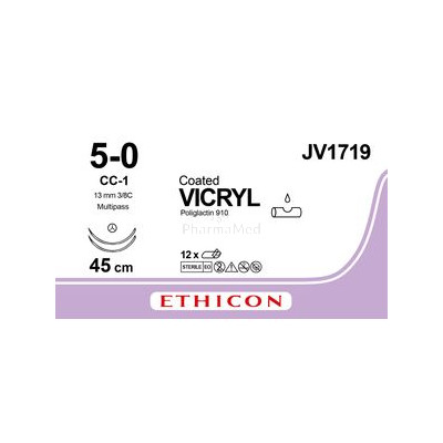 VICRYL USP5/0 Coated Braided CC-1 45cm - 12fils