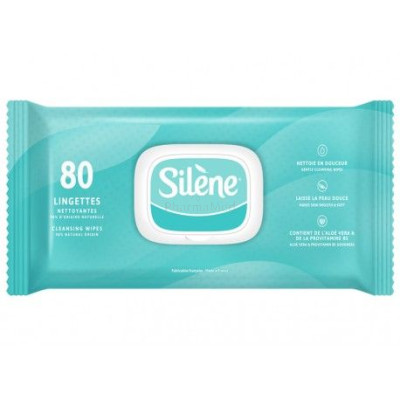 SILENE lingettes Aloé Vera sachet distibuteur - 80pc