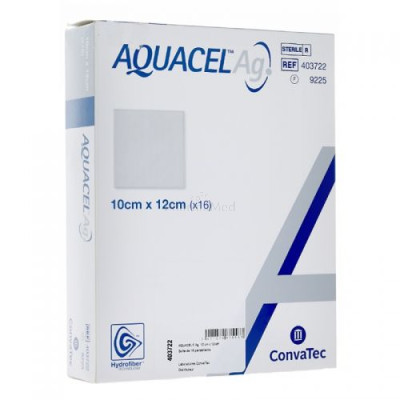 Aquacel Ag pansement hydrofibre 10cmx12cm - 16pc