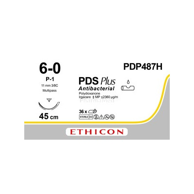 ETICON PDS PLUS 6/0 PDP487H 45cm P-1 - 36fils
