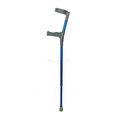 Elleboogkruk dubbel verstelbaar blauw metallic - 2st