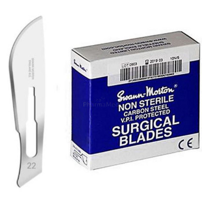 Lames bistouri Non stérile S&M - N°22 - 100pc
