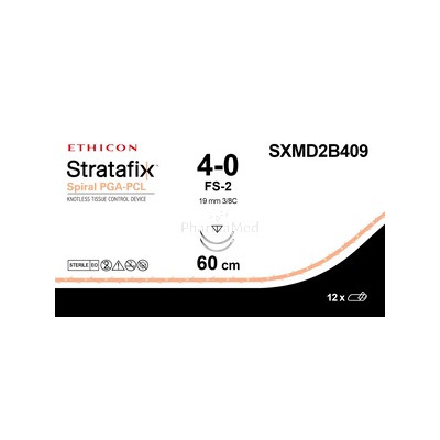 STRATAFIX 4/0 SXMD2B409 60cm 2xFS-2 - 12fils