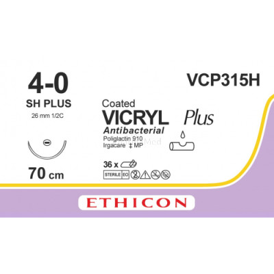 VICRYL PLUS 4/0 VCP315H SH 70cm - 36fils