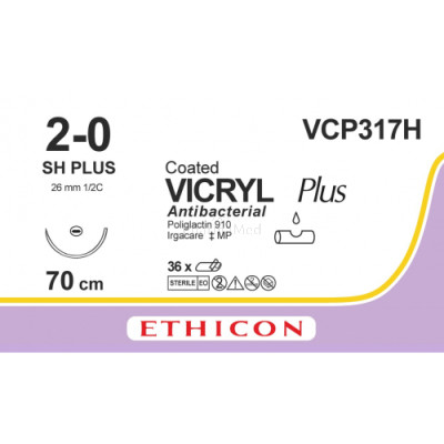 VICRYL PLUS 2/0 VCP317H SH 70cm - 36fils