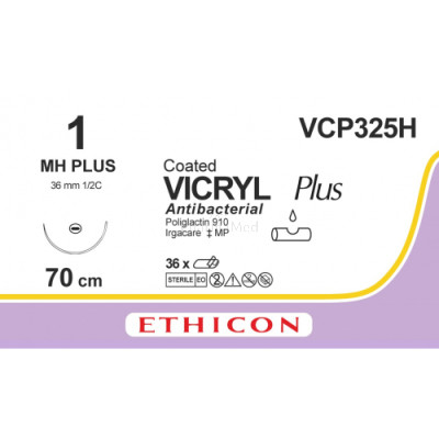 VICRYL PLUS 1 VCP325H MH 70cm - 36fils