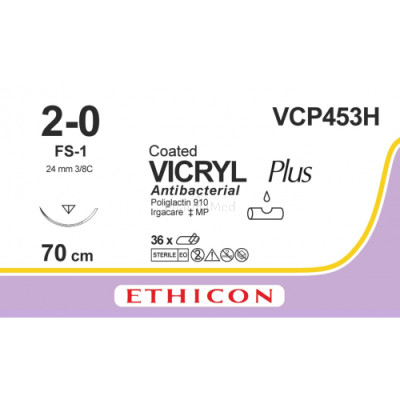 VICRYL PLUS 2/0 VCP453H FS-1 70cm - 36fils